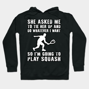 Squash the Laughter: Unleash Your Playful Racquet Skills! Hoodie